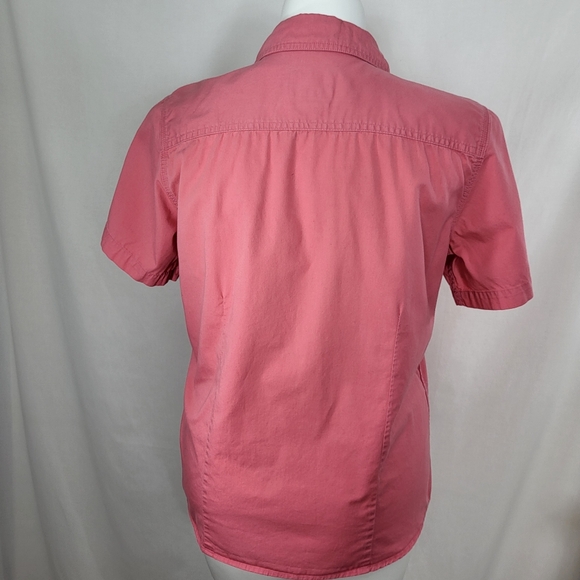 CE Schmidt Workwear Coral Pink SHIRT Womens Size L Button Up Fit For Her Pockets - Picture 3 of 16